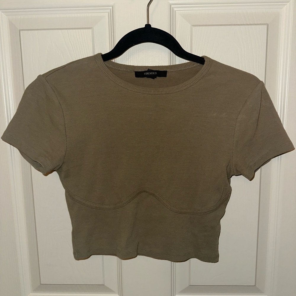 Forever 21 Olive Green Women's Crop Top